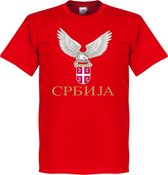 Servië Crest T-Shirt - Rood - 3XL