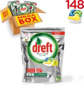 Dreft Platinum Citroen - Megabox 4x37 Stuk - Wasmiddel Capsules