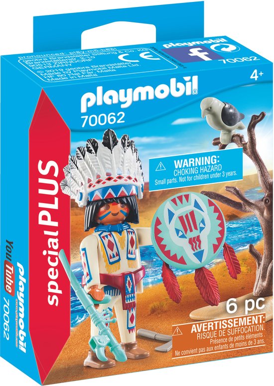 PLAYMOBIL Inheems stamhoofd - 70062