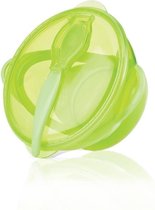 Nuby Kom Met Zuigring, Lepel En Deksel 20 Cm Groen 6m+ 3-delig