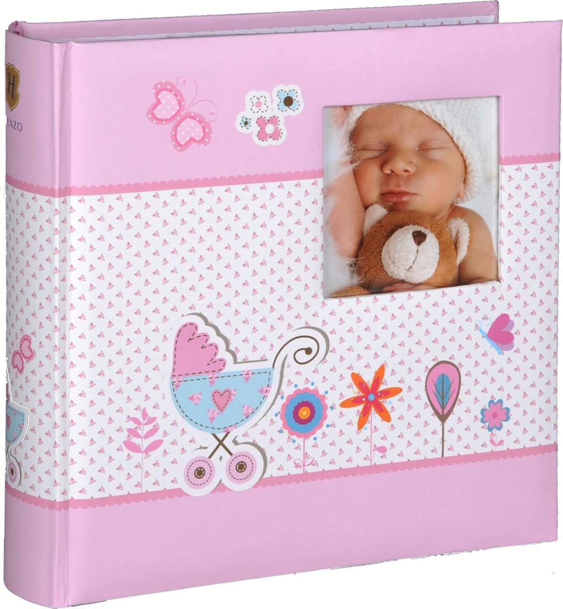 HENZO Baby-Fotoalbum – Rosa, 60 Seiten, Mit Aufbewahrungsbox, 30,5 X 28 Cm