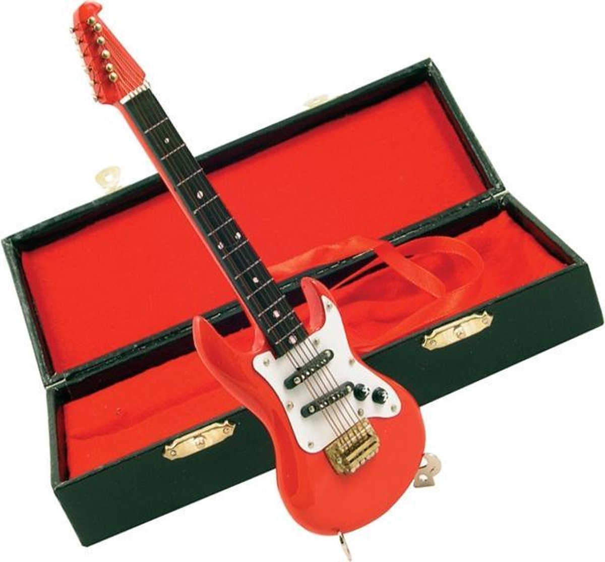 Music Gifts - Miniatuurinstrument elektrische gitaar (rood)