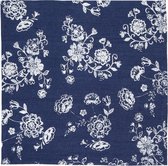 Clayre & Eef Servetten Katoen (set v 6) DED43 40*40 cm - Blauw 100% Katoen Servet Stof