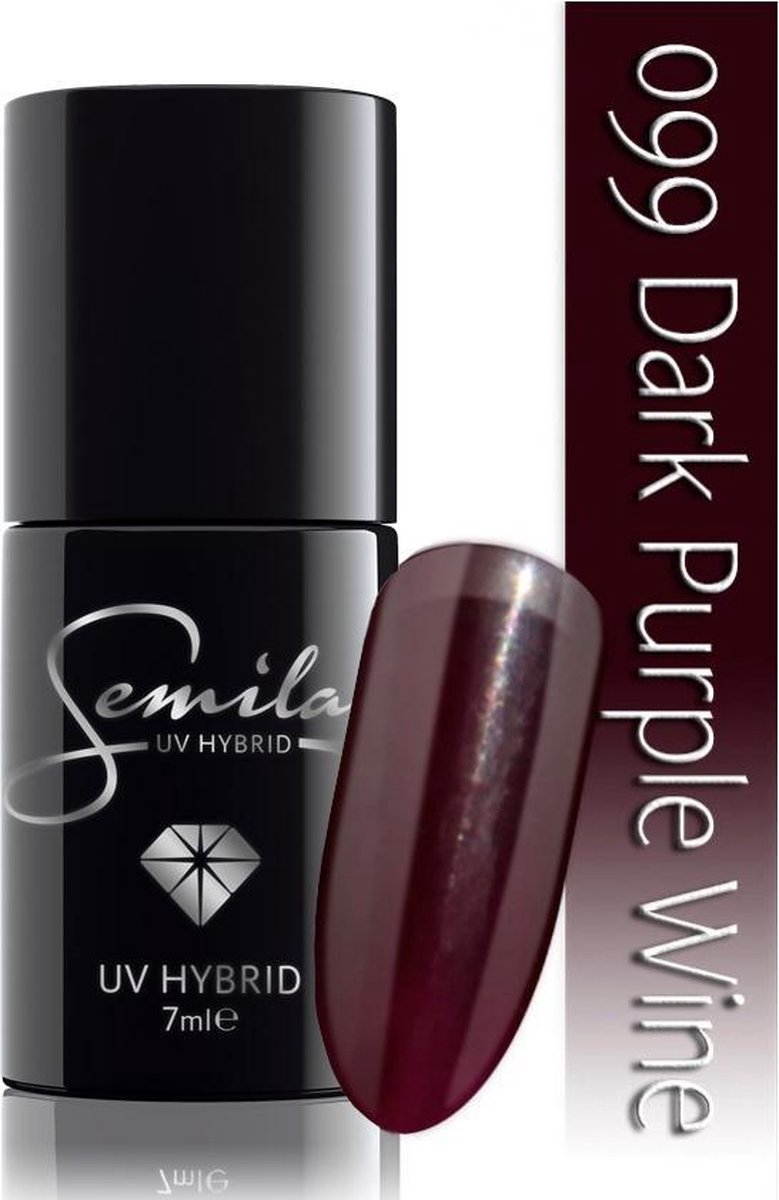 099 UV Hybrid Semilac Dark Purple Wine 7 ml.