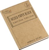 Mixed Paper Block A6 | 60 vellen totaal | 30 vellen 110Gsm & 30 vellen 220Gsm | Hobbykarton | Kleuren: Wit - Bruin - Zwart