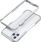 LUXWALLET Sword + Glas - Bumper en aluminium iPhone 11 Pro 5,8 pouces - A6061 Coque en aluminium - Argent