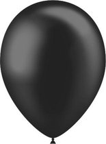 Zwarte Ballonnen Metallic 25cm 50st