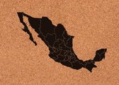 Prikbord kurk | 60x40 cm liggend | Mexico kaart