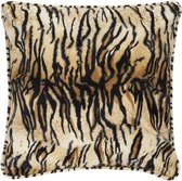 2x Sierkussen fluweel met tijgerprint  47 x 47 cm  - woondecoraties