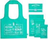 Onya Zero Waste Shopping Set – Aqua – Duurzaam – Milieuvriendelijk – Herbruikbaar – Lichtgewicht – Complete Winkelen Kit