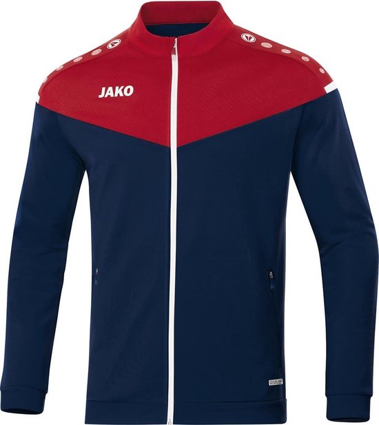 Jako Champ 2.0 Polyesterjas Marine Blauw-Chili Rood Maat 4XL