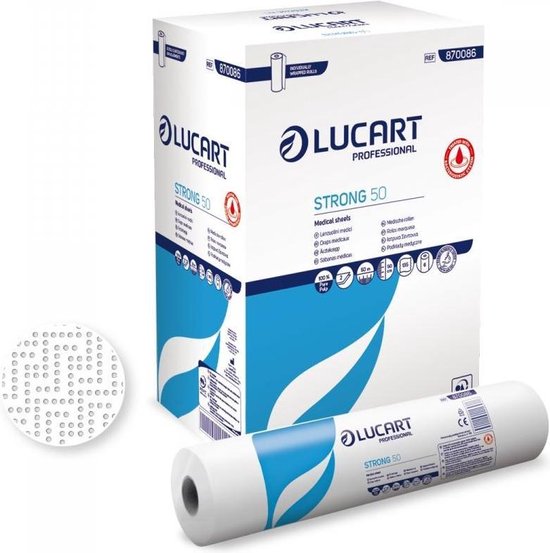 Doos Lucart Professional Strong Medische Hygiënische Papieren Poetsdoek rollen (300 meter)