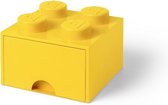 Boîte de rangement LEGO Brick 4 - Plastique - Jaune