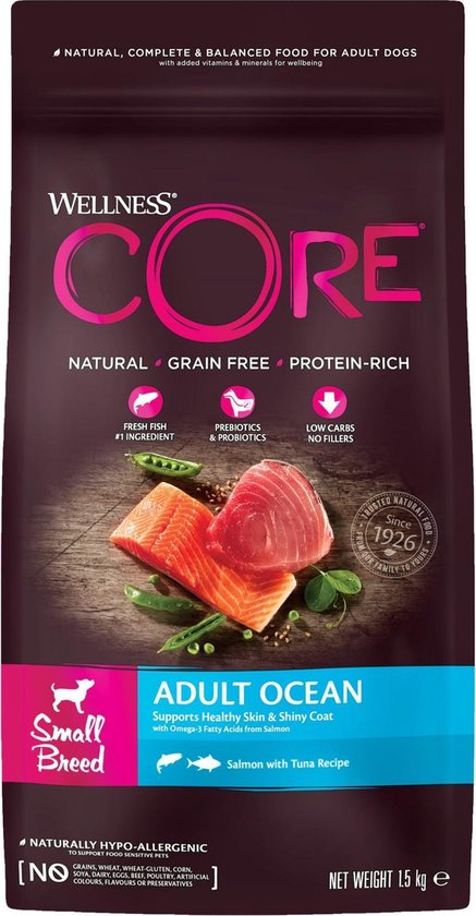 Wellness Core Grain Free Dog Small Breed Ocean - Zalm - Hondenvoer - 1,5 kg
