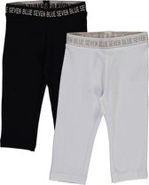 Blue Seven - 2pack - Capri Leggings - Zwart Wit met goud - Maat 92