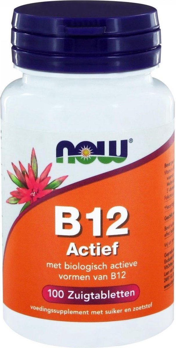 Now Foods Vitamine B12 Actief 1000 mcg 100 Zuigtabletten