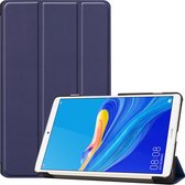 Tablet hoes geschikt voor Huawei MediaPad M6 10.8 Tri-Fold Book Case - Donker Blauw