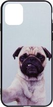 ADEL Siliconen Back Cover Softcase Hoesje Geschikt voor iPhone 11 Pro Max - Bulldog Hond