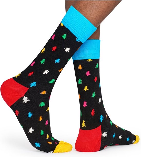 Happy Socks kerst sokken, kerstboom zwart 41-46 | bol.com