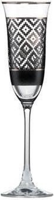 Luxe champagneglazen set 6 stuks meerkleurig
