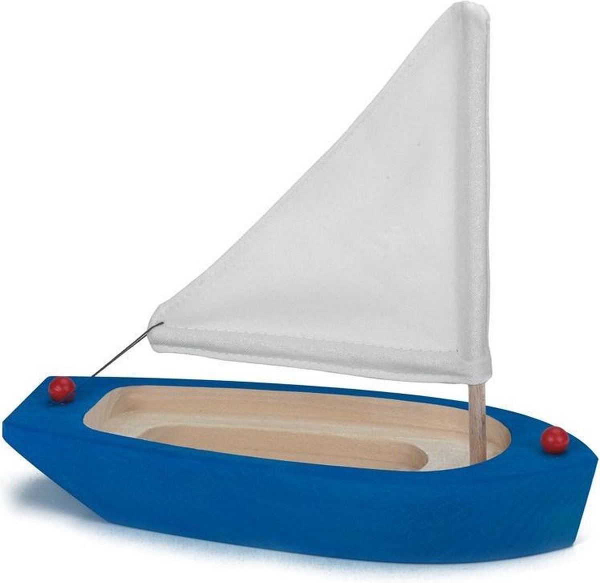 Glückskäfer Zeilboot Blauw/wit Hout 22 X 9 X 21 Cm