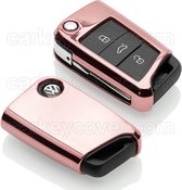 Housse de clé Volkswagen - Housse de clé en or rose / TPU / Housse de protection pour clé de voiture