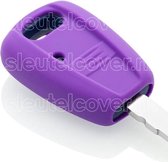 Autosleutel Hoesje geschikt voor Fiat - SleutelCover - Silicone Autosleutel Cover - Sleutelhoesje Paars