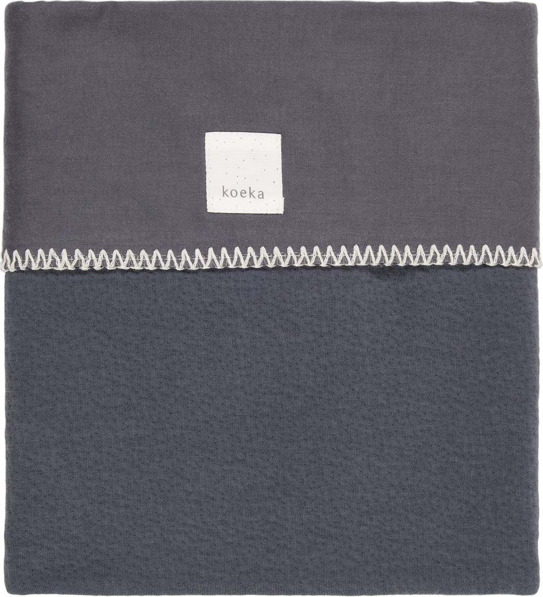 Koeka Wiegdeken Runa flanel  - donker grijs - 75x100cm