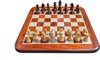 Afbeelding van het spelletje Prachtige moderne Staunton schaakset, Red Sandal Rozenhout, Koningshoogte 62 mm Met teak-opbergbox