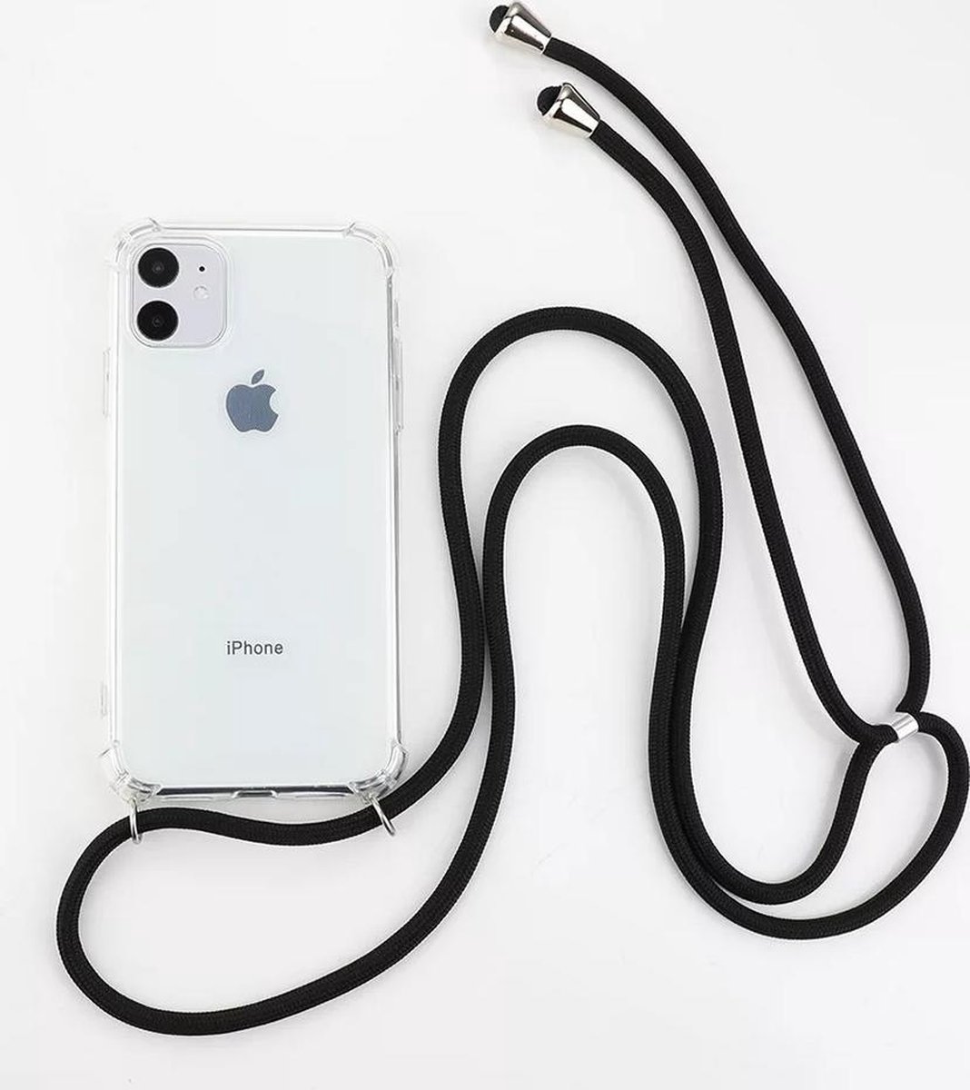 Telefoonhoesje met koord iPhone 11 - Zwart | bol.