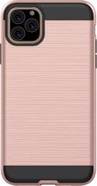 Apple iPhone 11 Pro Back cover - Roze - Geborsteld - Shockproof Armor Cover