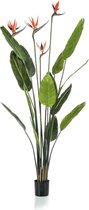 Kunstplant Strelitzia met bloemen 150 cm