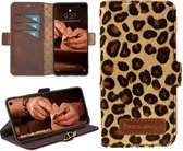 Bouletta Lederen Samsung Galaxy S10 - BookCase hoesje - Furry Leopard