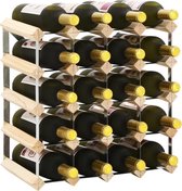 Wijnrek Bruin Hout (Incl LW 3D klok) / Wijn kast / wijn rek / wijn accessoire / Wijnkast