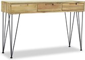 Wandtafel 120x35x76 cm massief teakhout