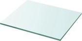 Wandschap transparant 30x25 cm glas