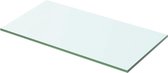 Wandschap transparant 50x20 cm glas