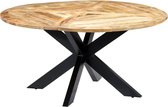 Eettafel rond 150x76 cm massief mangohout