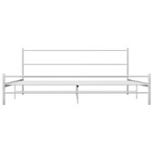 vidaXL - Bedframe - 200x200 cm - Metaal - Tweepersoonsbed - Wit