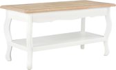 Salontafel 87,5x42x44 cm massief grenenhout wit en bruin