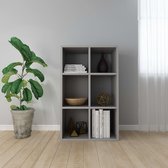 Boekenkast/dressoir 50x25x80 cm spaanplaat grijs