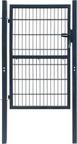 Poort dubbelstaafmat (enkel) 106x170 cm antracietgrijs