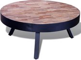 Salontafel rond gerecycled teakhout