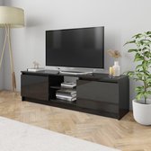 Tv-meubel 120x30x35,5 cm spaanplaat hoogglans zwart