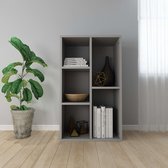 Boekenkast/dressoir 45x25x80 cm spaanplaat grijs