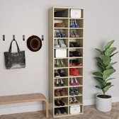 Schoenenkast 54x34x183 cm spaanplaat sonoma eikenkleurig