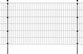 Dubbelstaafmatten en palen 2008x1230 mm 12 m zilverkleurig