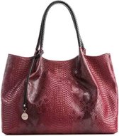 Gunas New York – Naomi Red Snake- Vegan Schoudertas – Slangenprint – Rood