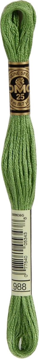 DMC Borduurzijde 988 Bosgroen Medium - 100% Katoen