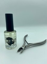 Nagelriem olie 10ml Almond Combideal 004 + RVS nagelriem tang - Gel nagels - Acryl nagels - Nep nagels - Inox vellentang - Cuticle cutter - Pedicure  - Manicure - BeautyofNoelle©